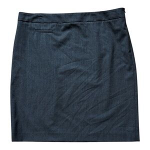 Theory Charcoal Wool/Lycra Blend Above Knee Skirt